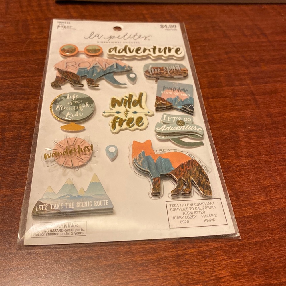 Adventure dimensional stickers 🏞